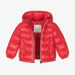Moncler Enfant Red New Aubert Down Puffer Jacket Outlet