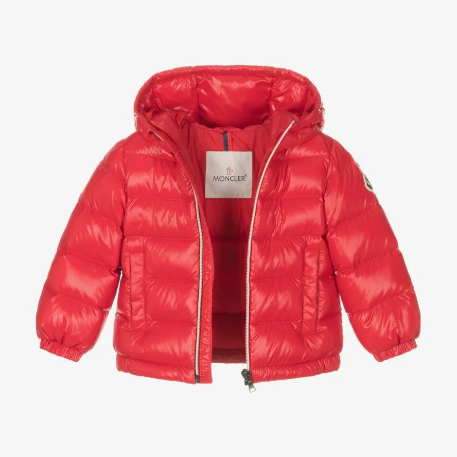 Moncler Enfant Red New Aubert Down Puffer Jacket Outlet