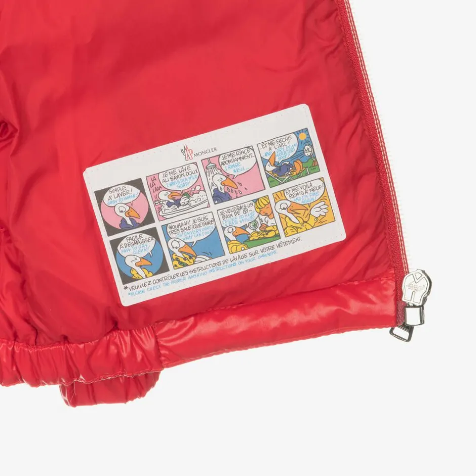 Moncler Enfant Red New Aubert Down Puffer Jacket Outlet