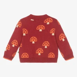 The Bonniemob Red Organic Cotton & Cashmere Cardigan Online