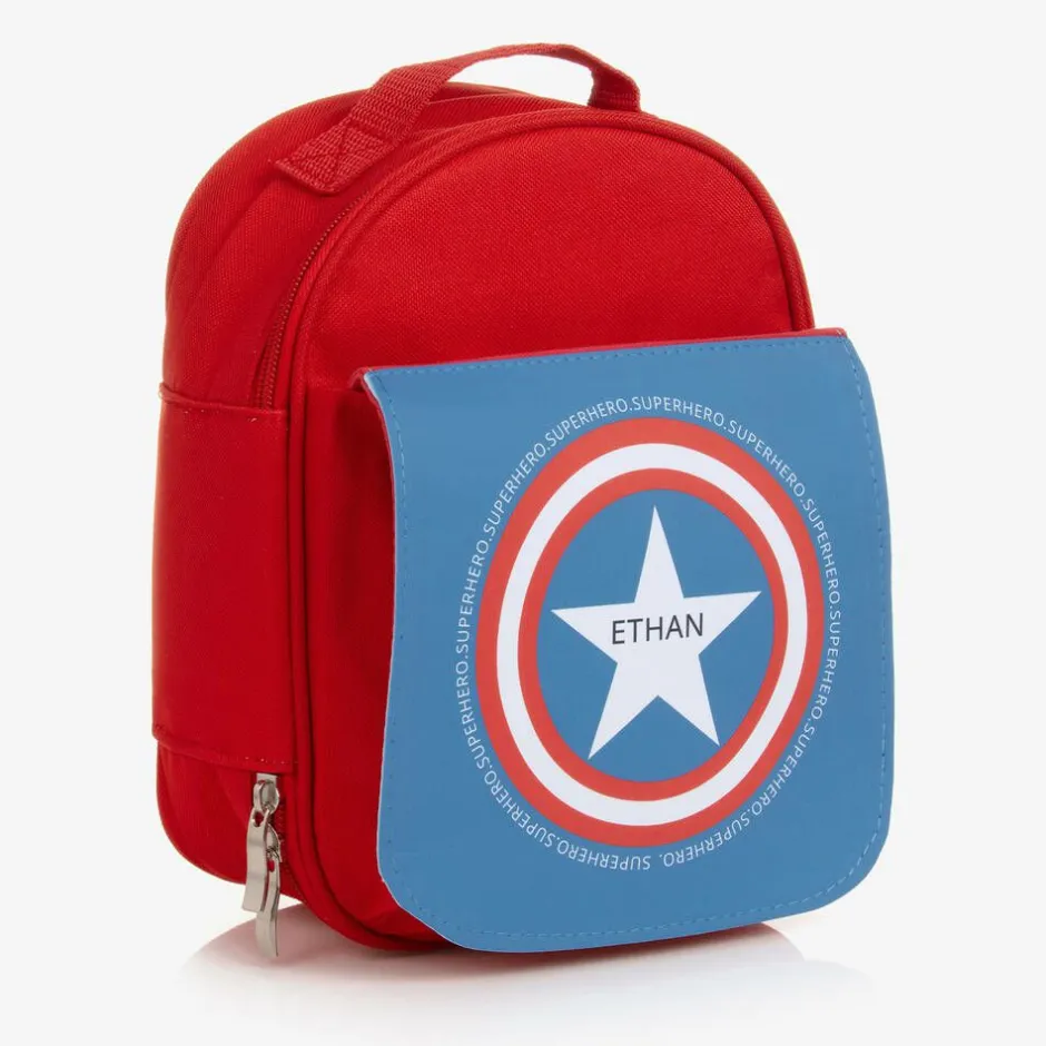 Treat Republic Red Personalised Superhero Lunch Bag (24cm) Outlet