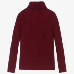 Gucci Red Ribbed Wool GG Rollneck Sweater Discount
