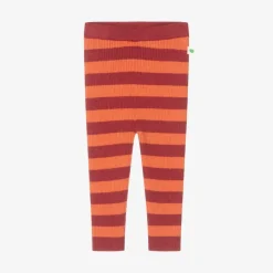 The Bonniemob Red Stripe Cotton & Cashmere Knit Leggings New