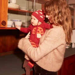 The Bonniemob Red Stripe Cotton & Cashmere Knit Leggings New