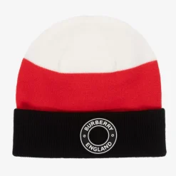 Burberry Red Striped Merino Wool Hat Best