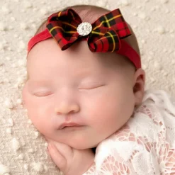 Cute Cute Red Tartan Headband (7cm) New