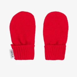 Sätila of Sweden Red Trixie Knitted Baby Mittens New