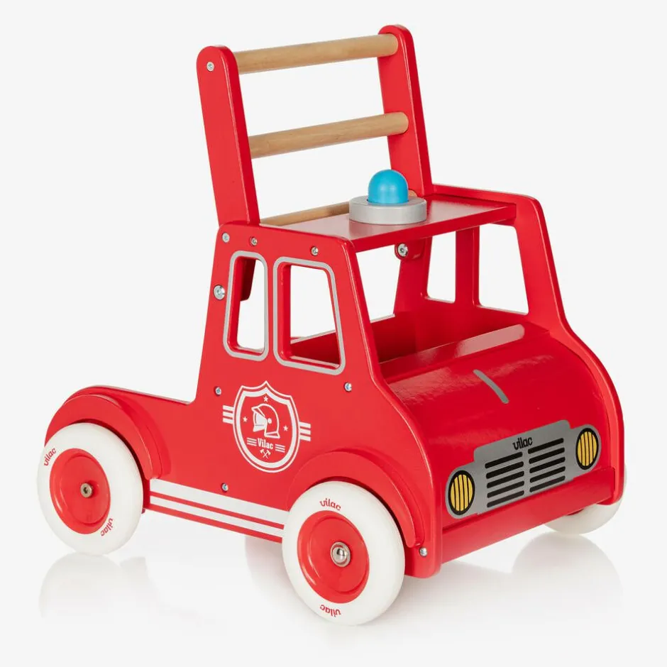 Vilac Red Wooden Fire Engine Walker (46cm) Clearance