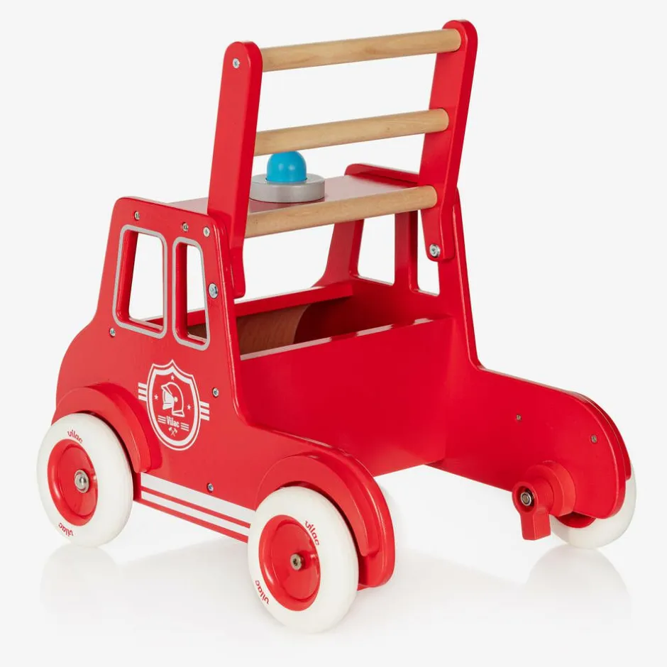 Vilac Red Wooden Fire Engine Walker (46cm) Clearance