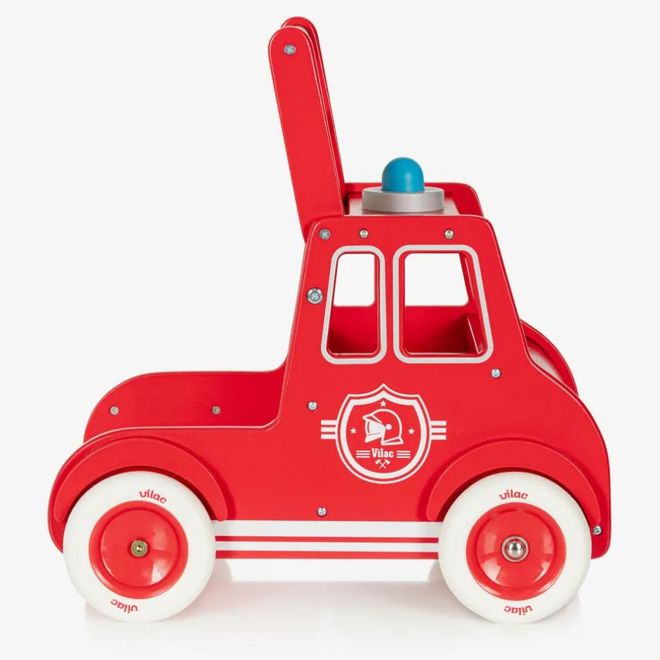 Vilac Red Wooden Fire Engine Walker (46cm) Clearance