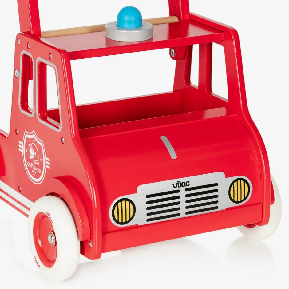 Vilac Red Wooden Fire Engine Walker (46cm) Clearance