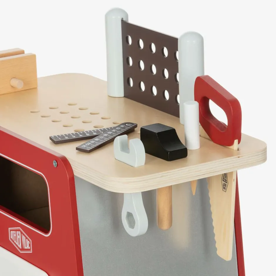 Vilac Red Wooden Workbench Toy (73cm) Discount