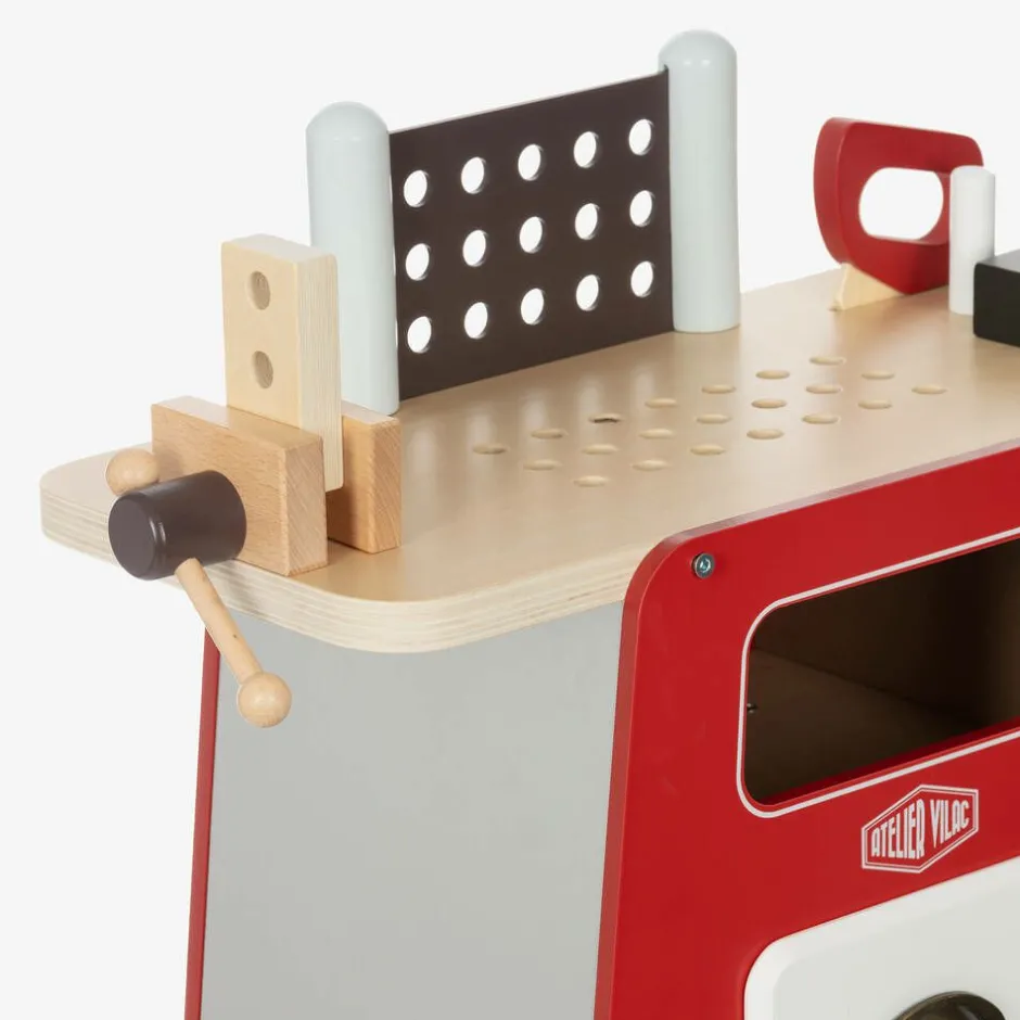 Vilac Red Wooden Workbench Toy (73cm) Discount