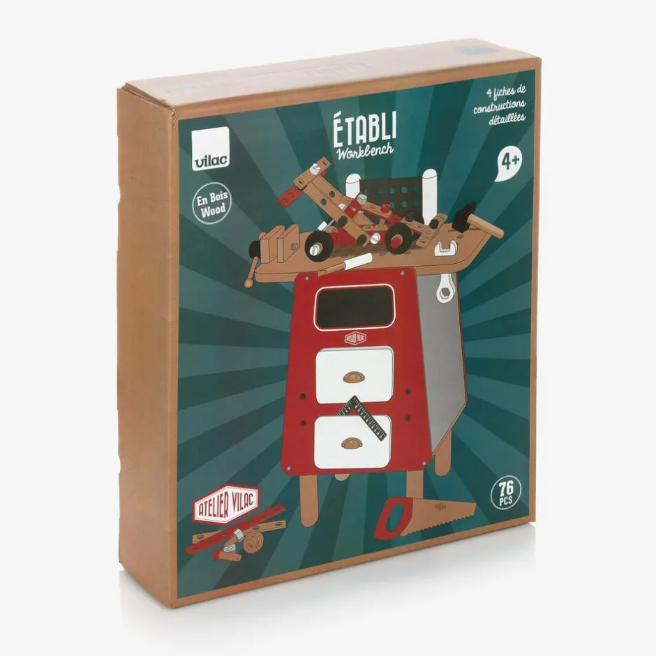 Vilac Red Wooden Workbench Toy (73cm) Discount