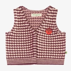 The Bonniemob Red Wool & Organic Cotton Waistcoat New