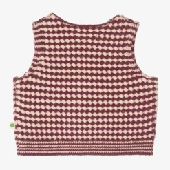 The Bonniemob Red Wool & Organic Cotton Waistcoat New