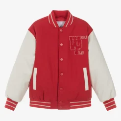 Molo Red Wool Varsity Jacket AdrenalinRush Discount