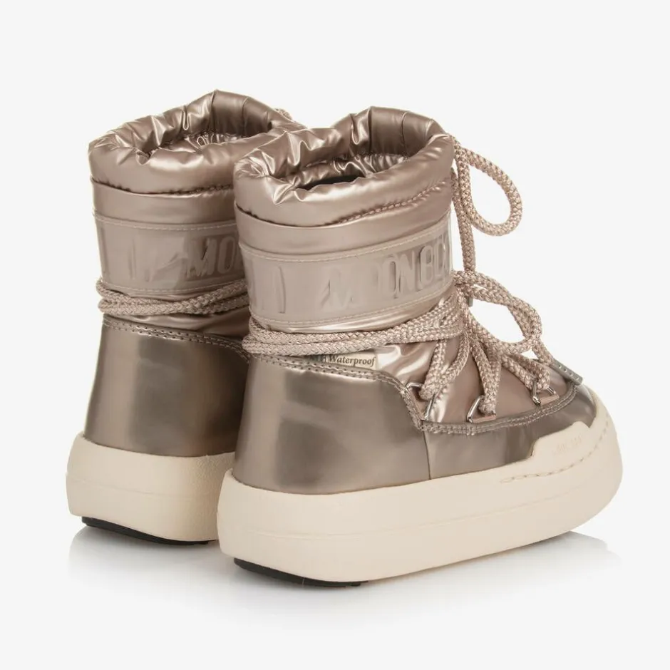 Moon Boot Rose Gold Lace-Up Boots Sale