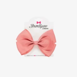 Bowtique London Rose Pink Bow Hair Clip (10cm) Dustyrose