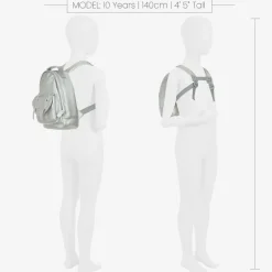 Elodie Silver Faux Leather Mini Backpack (27cm) Discount