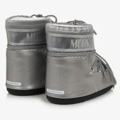 Moon Boot Silver Icon Low Satin Snow Boots Outlet