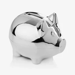 English Trousseau Silver Piggy Bank Gift (10cm) Discount