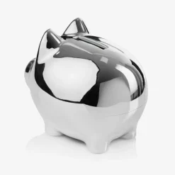 English Trousseau Silver Piggy Bank Gift (10cm) Discount