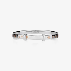 Little Star Sterling Silver & Rose Gold Star Bangle Online