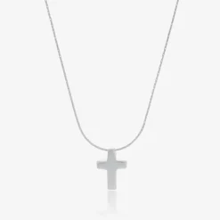 Tales From The Earth Sterling Silver Cross Necklace (40cm) Sale