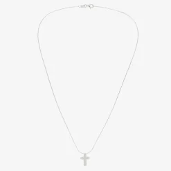 Tales From The Earth Sterling Silver Cross Necklace (40cm) Sale