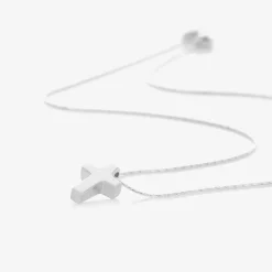 Tales From The Earth Sterling Silver Cross Necklace (40cm) Sale