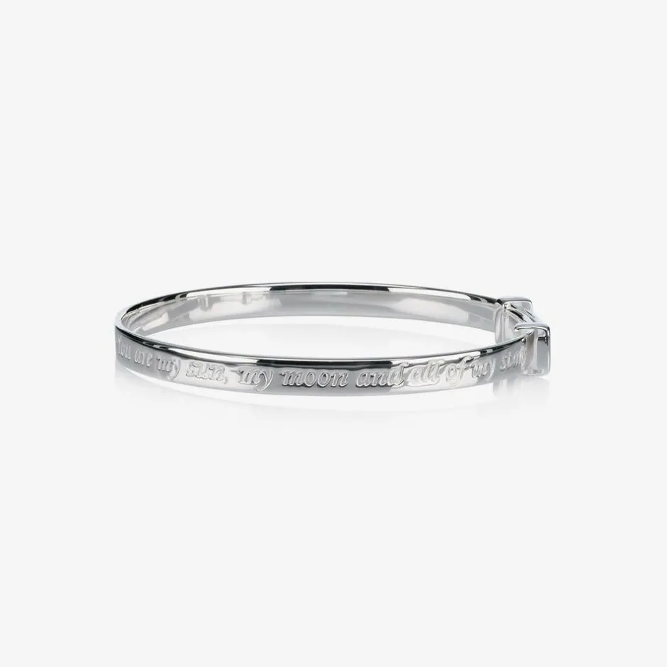 Little Star Sterling Silver Engraved Luna Bangle Best