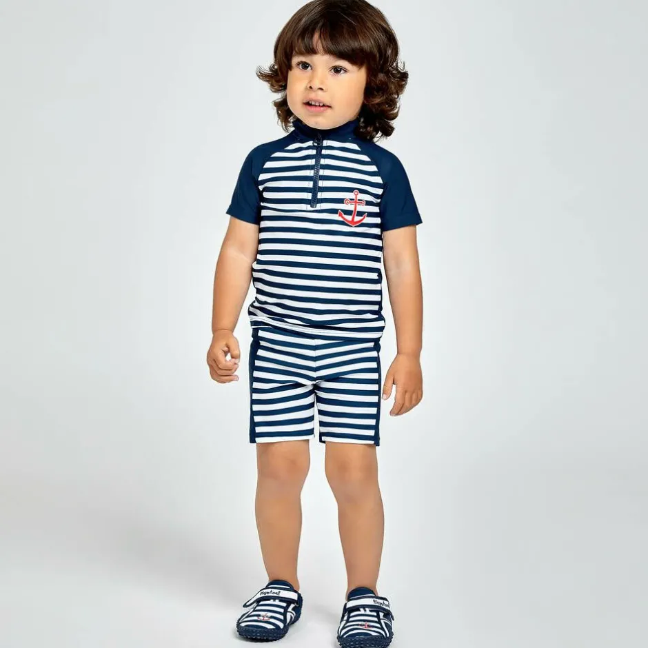 Playshoes Stripe Aqua Shoes (UPF 50+) Online