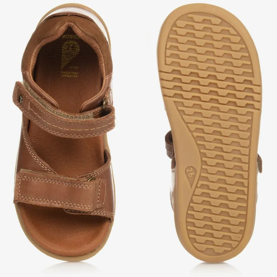 Bobux IWalk Tan Brown Leather Sandals Hot