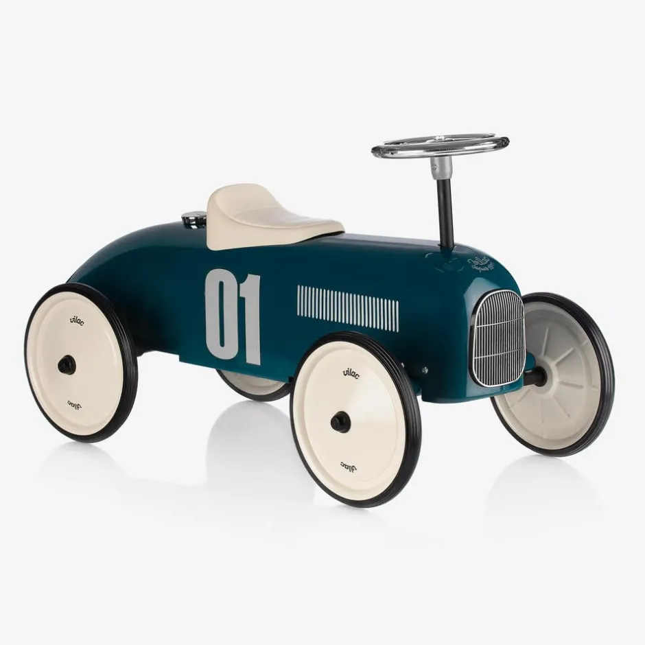 Vilac Teal Blue Ride-On Vintage Car (76cm) Clearance