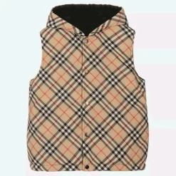 Burberry Teen Boys Beige Vintage Check Reversible Gilet ArchiveBeige Online