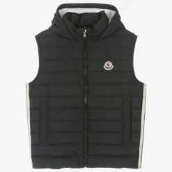 Moncler Enfant Teen Boys Black Down Kamaria Gilet Outlet
