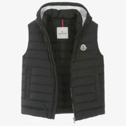 Moncler Enfant Teen Boys Black Down Kamaria Gilet Outlet