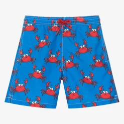 MC2 Saint Barth Teen Boys Blue Crab Print Swim Shorts Hot