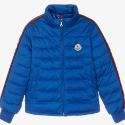 Moncler Enfant Teen Boys Blue Down Padded Jacket New