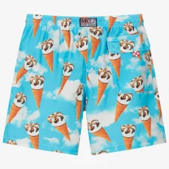 MC2 Saint Barth Teen Boys Blue Ice Cream Print Swim Shorts Hot