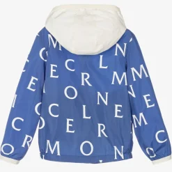 Moncler Enfant Teen Boys Blue Logo Jacket Online