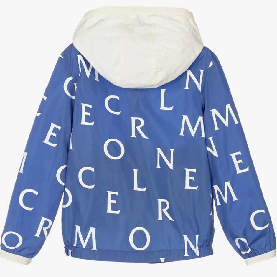 Moncler Enfant Teen Boys Blue Logo Jacket Online