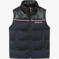 Moncler Enfant Teen Boys Blue Peter Down Padded Gilet New