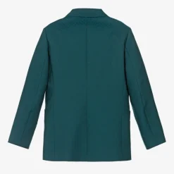 Gucci Teen Boys Blue Wool Square G Blazer Outlet