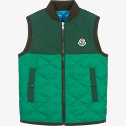 Moncler Enfant Teen Boys Green Bokai Down Padded Gilet Hot