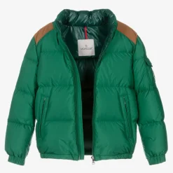 Moncler Enfant Teen Boys Green Down Padded Jake Jacket