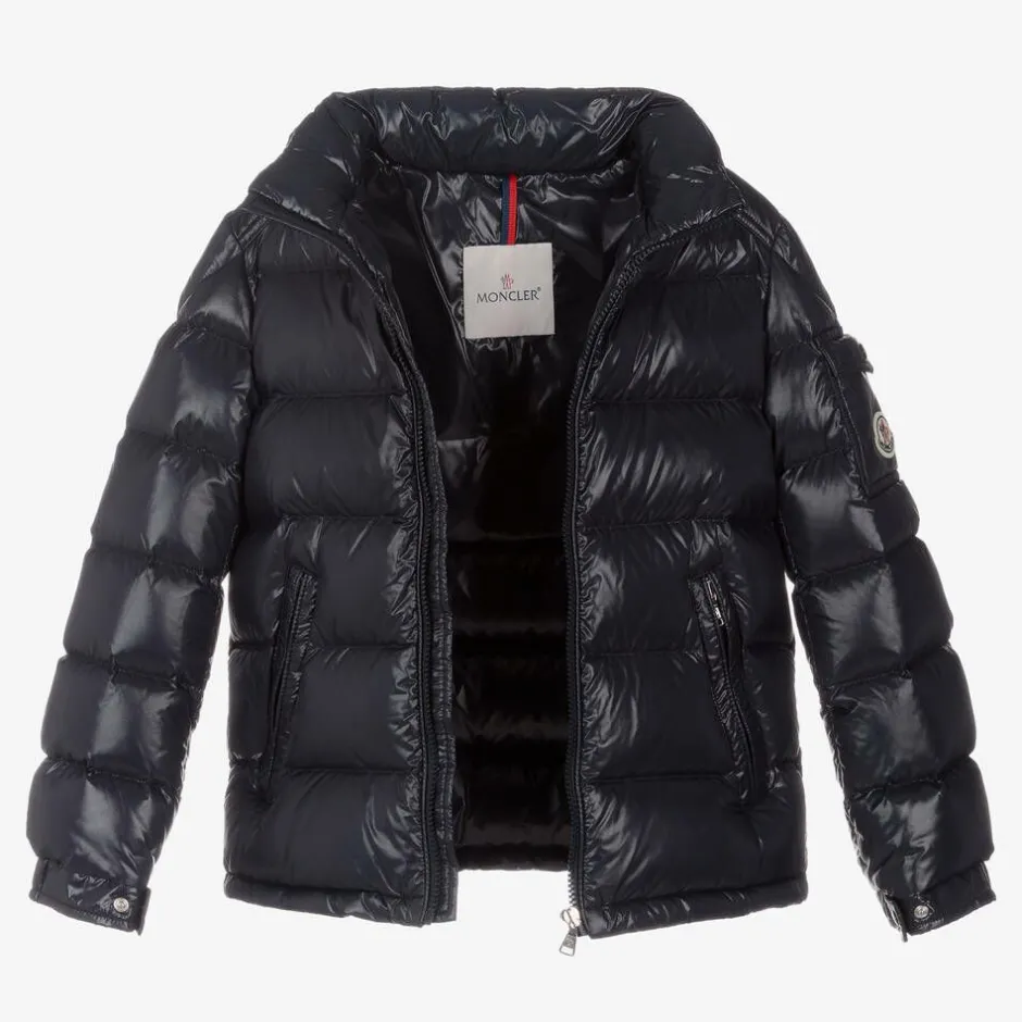 Moncler Enfant Teen Boys Navy Blue Maya Down Puffer Jacket Discount