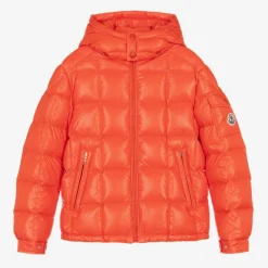 Moncler Enfant Teen Boys Orange Jeff Down Puffer Jacket Clearance