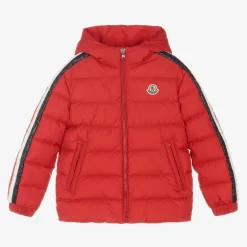 Moncler Enfant Teen Boys Red Down Jacket Clearance